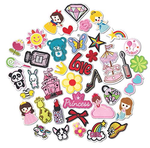 24PC MIXED RANDOM Iron On Patches Garment Accessories Sew Cute Patch 