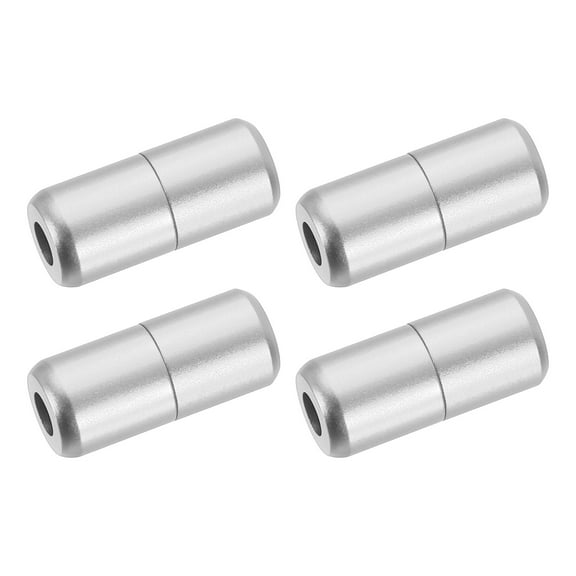 4Pack Shoe Laces Buckle Lock Aluminum No Tie Shoelace Turnbuckle, Silver