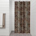 thumbnail image 2 of Brown and Black Leopard Print Shower Curtain 36"x72" ,Bathroom Decorative Shower Curtains Set with 12 Hooks,Modern Waterproof Washable Shower Curtain, 2 of 6