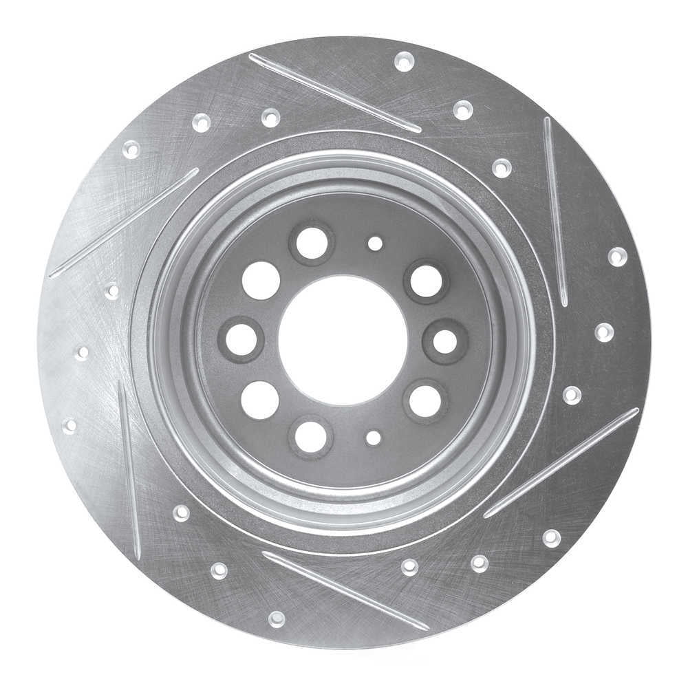 Dynamic Friction Company 631-27001L DFC Brake Rotor - Drilled And Slotted - Silver