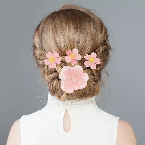 Hemobllo 7pcs Flower Hair Clips for Women Hair Barrettes Small Accessories for Braids