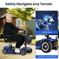 thumbnail image 5 of 4 Wheels Mobility Scooter for Adults&Seniors, 350W Electric Powered Wheelchair Device with Extended Battery, Dual Baskets, Rotating Seat, Compact Duty Mobile for Elderly, 5 of 5