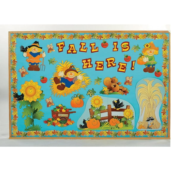 Bulletin Board Set - Fall Harvest - 150 Pieces - Educational and Learning Activities for Kids