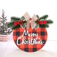thumbnail image 3 of Christmas Welcome Sign Natural Wooden Front Porch Sign Wall Door Decor with Bow, 3 of 10