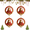 A, variant on USA 250th Anniversary Bell Ornament 3D Red & Gold Commemorative Hanging Decor Elegant Doorbell for Patriotic Decor Tree Enamel Crafted Detailing 250th Anniversary USA Patriotic Ornaments (C-4pcs)