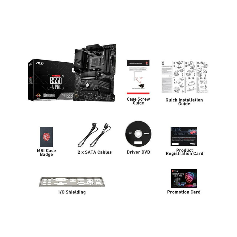 NeweggBusiness - MSI PRO PRO B550-VC AM4 AMD B550 SATA 6Gb/s ATX AMD  Motherboard