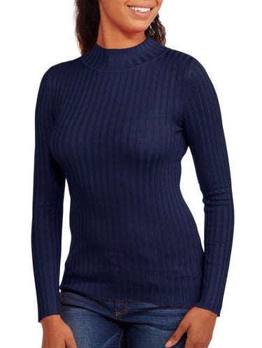 No Boundaries Mock Neck Rib Sweater 