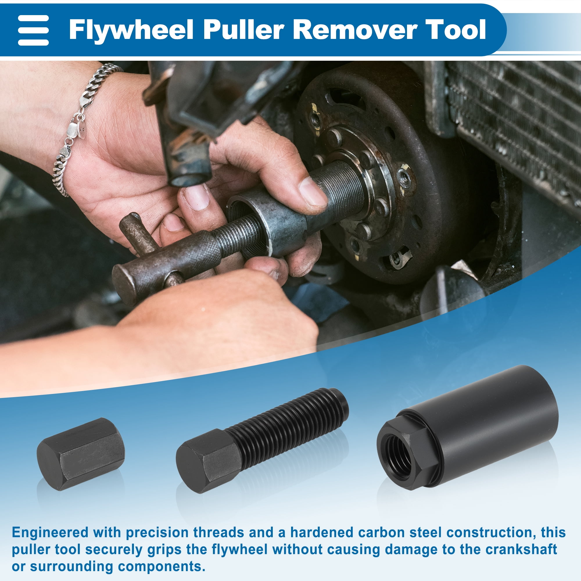 Unique Bargains Flywheel Puller Remover 24mm M24x1.5 for Honda CRF150R CRF250R