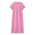 thumbnail image 4 of ClodeEU Women's Crew Neck Short Sleeve Maxi Dress with Pockets,Casual Loose Summer Vacation Dress Pink,Women's Plus M, 4 of 7