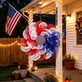 thumbnail image 5 of Patriotic Wall Wreath Red White Blue Stars Decoration, Front Door Hanging for 4th of July Veterans Day Memorial Day Parties, Indoor Outdoor Home Decor (16 In), 5 of 7