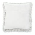 thumbnail image 4 of Safavieh Shag 20" x 20" Glam Polyester Decorative Pillows, Metallic Silver (Set of 2), 4 of 5
