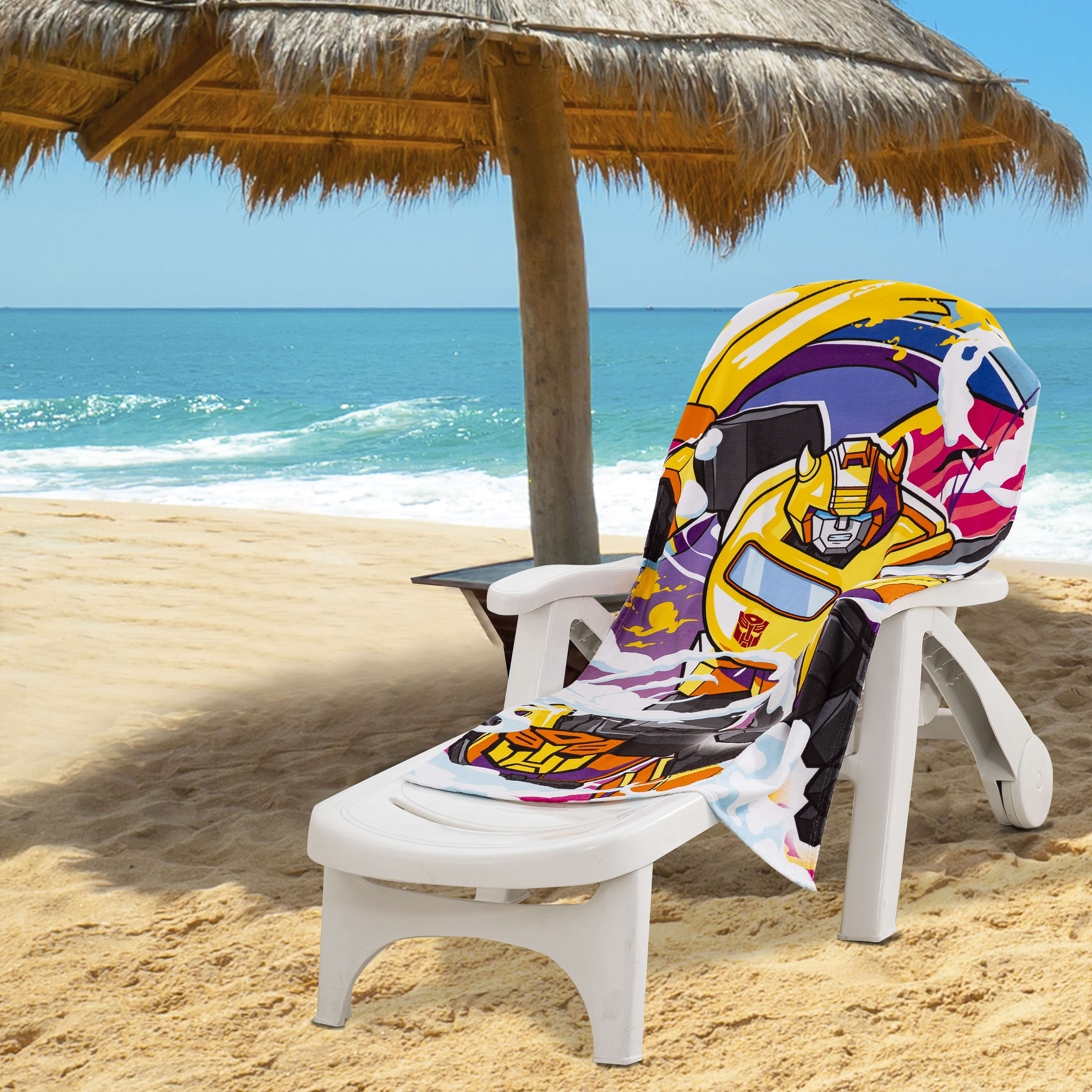 Hasbro Transformers Neon Smoke Beach Towel, 30 x 60 inches