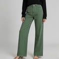 thumbnail image 2 of Tsivenald Womens Jeans High Waist Vertical Striped Print Button Fly Flared Leg Classic Five Pocket Denim Casual Pants, 2 of 8