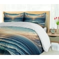 thumbnail image 6 of Ambesonne Seascape Duvet Cover Set, Fish Eye Effect Oceanic, Queen, Blue Pale Brown, 6 of 6