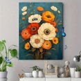 thumbnail image 4 of Qisvanset 12x16 Inch Framed Canvas Wall Art Be Still Psalm Retro Flower Market Blue Religious Verse Gift Wall Art, 4 of 8