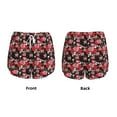 thumbnail image 3 of Rateoe Rose Flowers Printed 2 in 1 Women's Workout Shorts for Athletic Gym Running Shorts with Phone Pockets-Large, 3 of 7