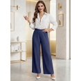 thumbnail image 2 of Pantalón Palazzo Plisado, Cintura Alta y Corte Amplio, Elegancia y Comodidad para Mujer, 2 of 5