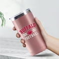 thumbnail image 2 of Buffalo Tumbler with Lids and Straws Insulated Stainless Steel Cup Water Bottle Football Gifts 20 Oz, 2 of 6