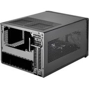 حافظة كمبيوتر صغيرة الحجم بتقنية SilverStone مع لوحة أمامية صلبة سوداء (SST-SG13B-Q-USA)