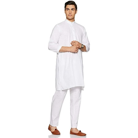 

Royal Mens White 100% Cotton Kurta Pyjama Set (30)