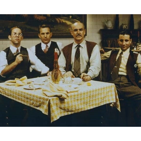 The Untouchables 1987 Connery Costner Garcia Smith in restaurant 8x10 photo