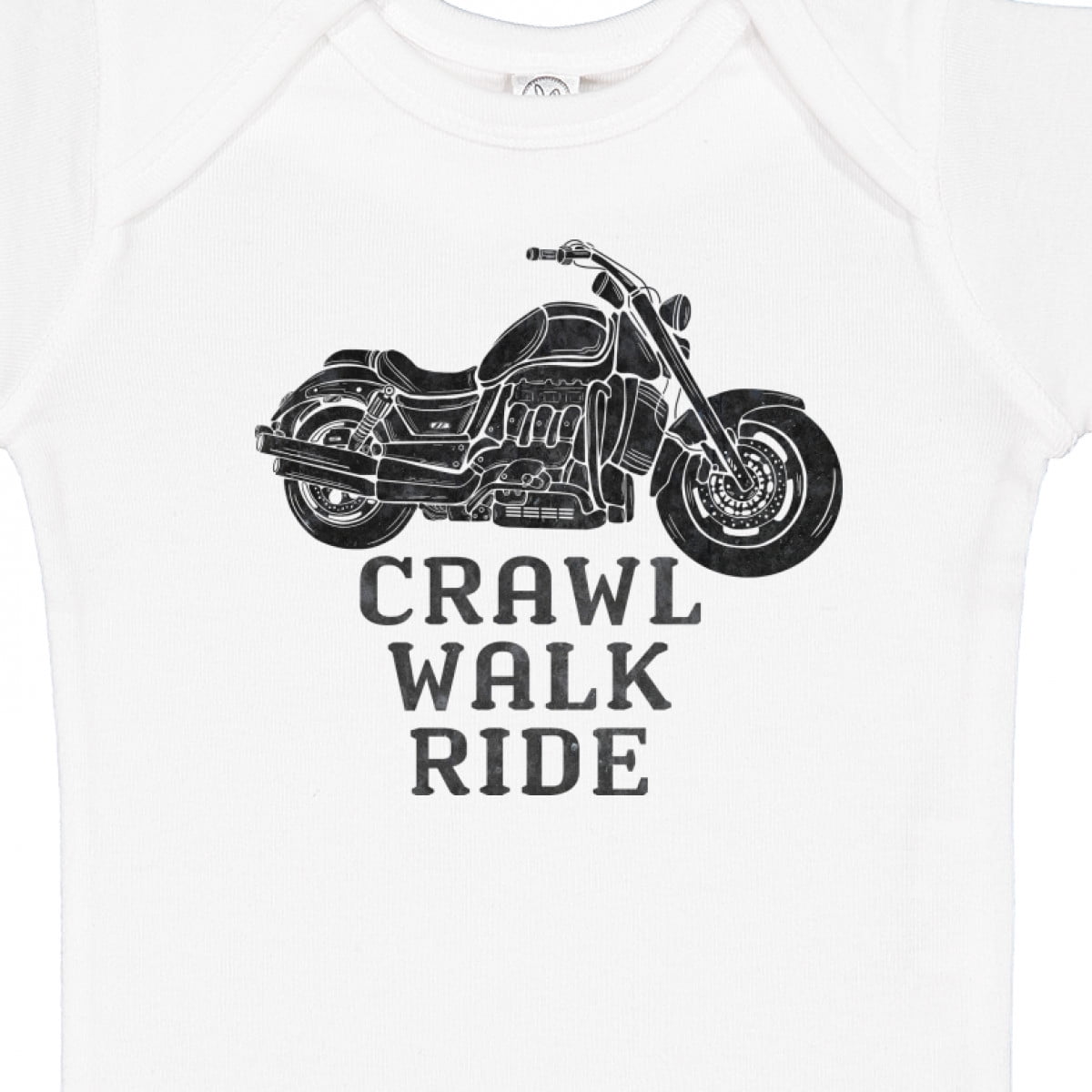 Inktastic Crawl Walk Ride Motorcycle Boys or Girls Baby Bodysuit
