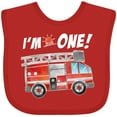 thumbnail image 3 of Inktastic I'm 1 Fire Truck 1st Birthday Boys or Girls Baby Bib, 3 of 4