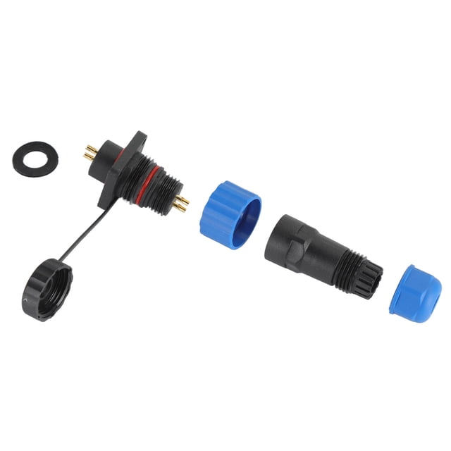 Square Power Connector, M16x1.5mm Copper Contacts Waterproof Plug Socket IP68 Protection Oxidation Resistant for Electronic Equipments 2 Pin 380V 10A,3 Pin 380V 10A,4 Pin 250V