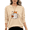 Apricot, variant on Women's Ghost Pumpkin Print Graphic Sweatshirt Whimsical Seasonal Halloween Crewneck Fun Long Sleeve Shirt