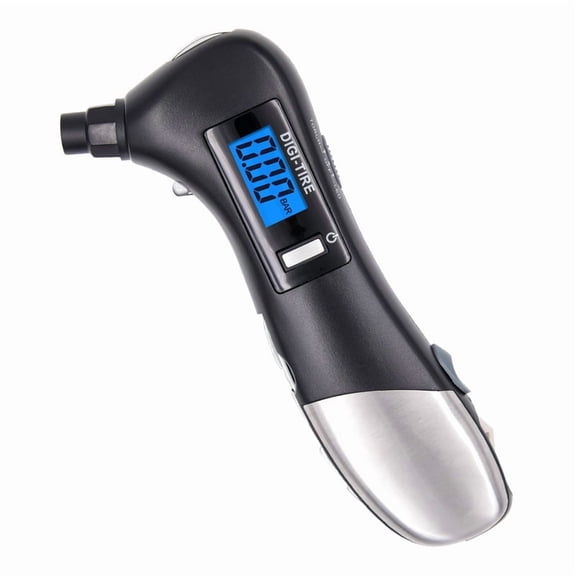 Digital Tire Pressure Gauge 9-in-1 Car Gift Multi-Tool in Gift Box - LED Flashlight, Red Light, Air Pressure Gauge, Car Window Breaker, Scissors, Screwdrivers, Pliers, and Seatbelt Cutter