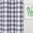 thumbnail image 2 of Haperlare Buffalo Check Plaid Curtains 37"W x 63"L Farmhouse Blackout Window Covering for Living Room Bedroom, Gray White, 2 Panels, 2 of 6