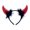 A, variant on Halloween Devil Horn Headband with Feathers for Cosplay Party B 1pc