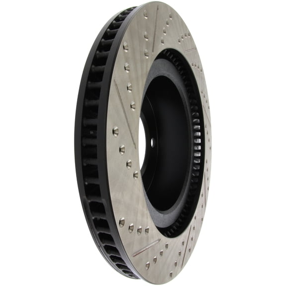 StopTech 127.44156L StopTech Sport Rotors; Drilled And Slotted; Front Left;
