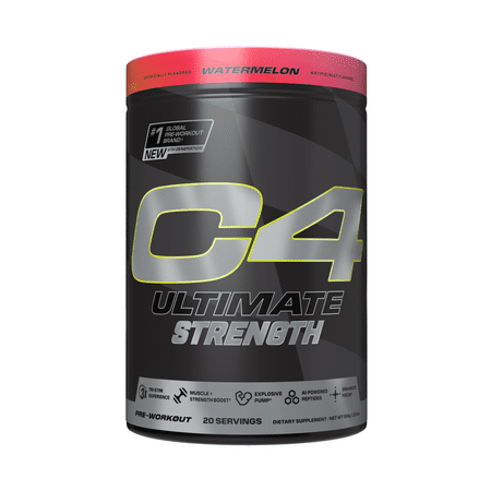 C4 Ultimate Strength Pre-Workout Powder, Watermelon, 20 Servings