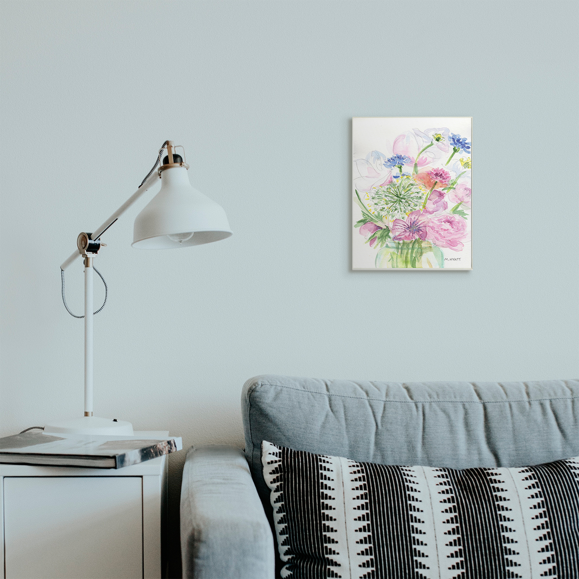 Stupell Industries Assorted Spring Floral Bouquet in Canning Jar Wall Plaque, 10 x 15, Design by Melissa Hyatt LLC