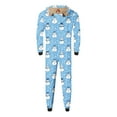 thumbnail image 6 of Oksale Matching Family Christmas Pajamas Sets 2026 Full Zip Long Sleeve Holiday Onesie Pjs with Hood Ultra Soft Lightweight Snowman Loungewear for Couple Gift for Dad Light Blue M, 6 of 7