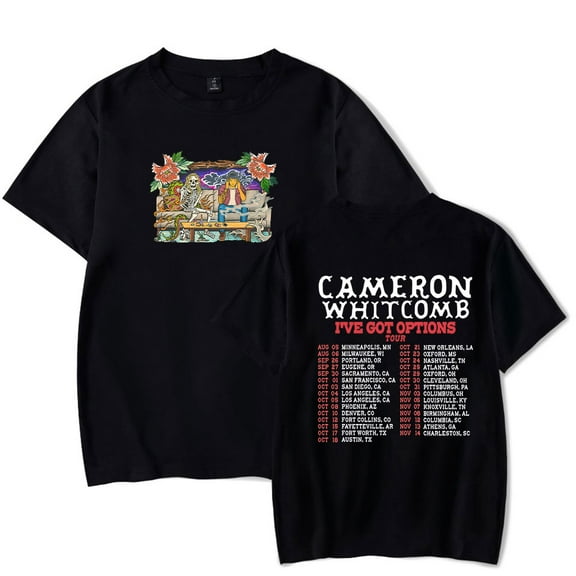 Cameron Whitcomb I've Got Options Tour Merch T-Shirt Women Men Casual Crewneck Short Sleeve Fashion Tee