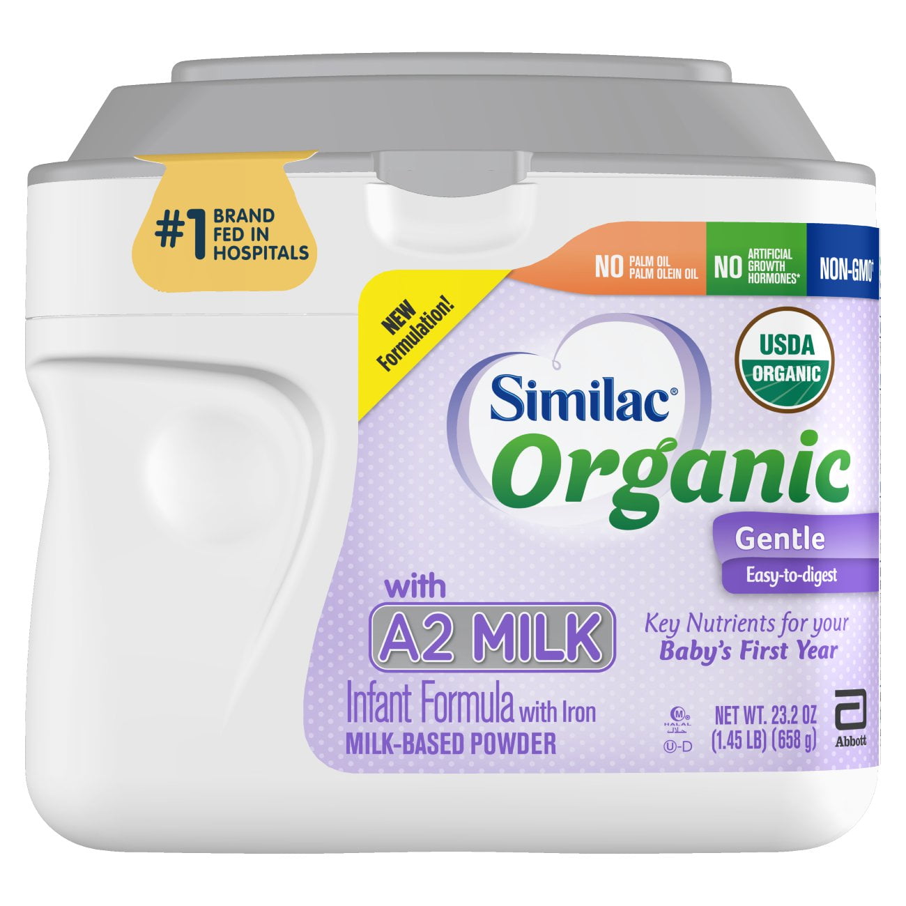Similac Organic with A2 Milk Infant Formula, Gentle and