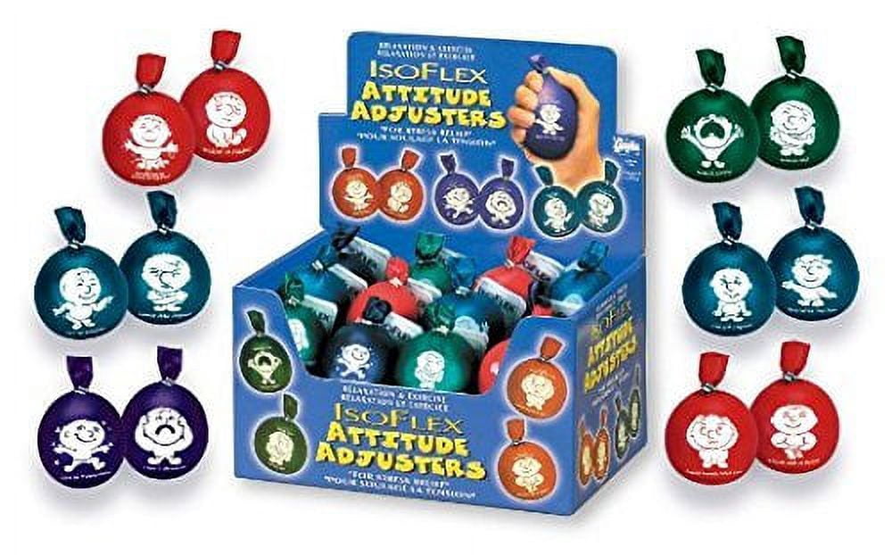 IsoFlex Attitude Stress Ball Hand Massager in Assorted Designs & Colors 2 Pieces