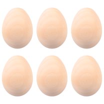 OFFIGAM 12pcs Unpainted Wooden Eggs for Easter Crafts, Projects, Home Decor and Seasonal Decorations