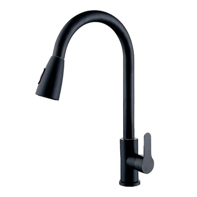 Robinet de Cuisine Extractible pour Évier, Robinet d'Eau à une Poignée, Mitigeur à Rotation