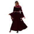 thumbnail image 5 of FEIFLY Women Adults Elegant Gothic Outfits Halloween Party Dress Attire Solid Color Festival Clothing, 5 of 8