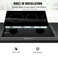 thumbnail image 6 of VEVOR 1800W Built-in Electric Cooktop Radiant Induction Cooktop Ceramic Cooktop 2 Burners Sensor Touch Stove 11.6''x20'', 6 of 9