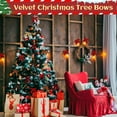 thumbnail image 3 of Dalrosia Velvet Bows for Christmas Tree - 24 PCS 3.5x3.5 Inch Bow Ribbon Bow Tree Topper Velvet Ornaments for Christmas Trees Decorations Gifts Party Door Garland Wreath Decor, 3 of 6