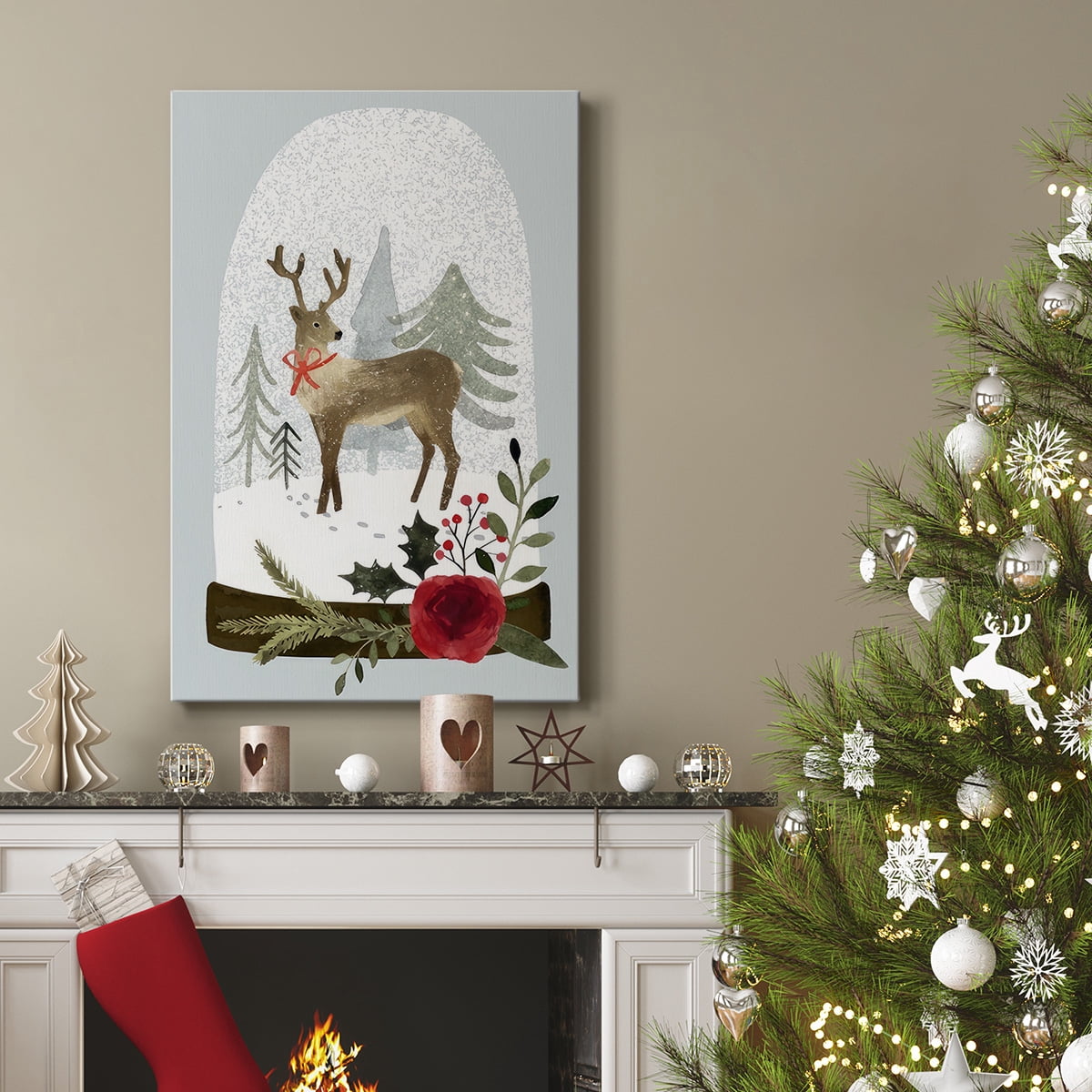 Snow Globe Village Collection B- Gallery Wrapped Canvas