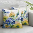 thumbnail image 3 of GOSMITH  Throw Pillow Cover Watercolor Floral Wildflowers Blue Yellow Summer Floral Butterflies Animal Cute Decor Lumbar Pillow Case Cushion for Sofa Couch Bed Standard White, 3 of 5