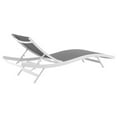 thumbnail image 4 of Home Square 2 Piece Teslin Fabric Patio Chaise Lounge Set in White and Gray, 4 of 7