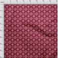 thumbnail image 3 of oneOone Silk Tabby Carmine Red Fabric Geometric Bandhani Craft Projects Decor Fabric Printed By The Yard 42 Inch Wide, 3 of 4