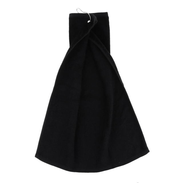 S SERENABLE Cotton Comfortable Golf Towel with Hook - Black