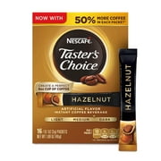 Nescaf Taster's Choice Hazelnut Flavored, Medium Dark Roast Instant Coffee Packets, 16 Count